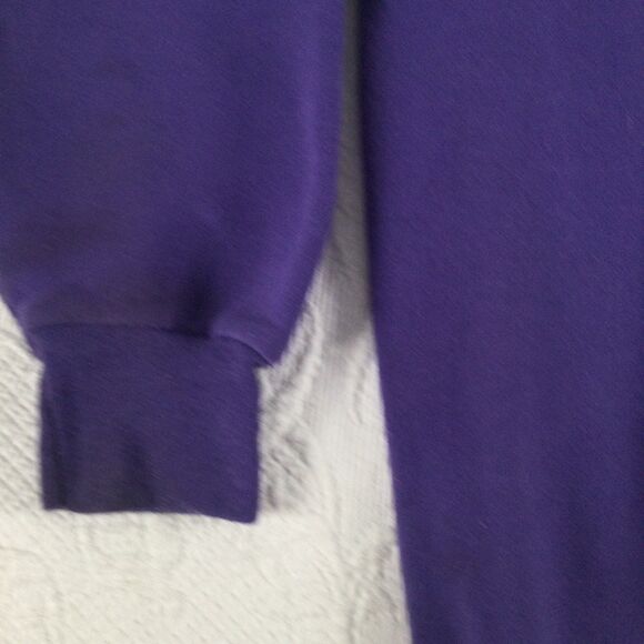 Vintage 90s Native Wolf Sweater Large Purple Long Sleeve Mens Pullover USA - Picture 5 of 8